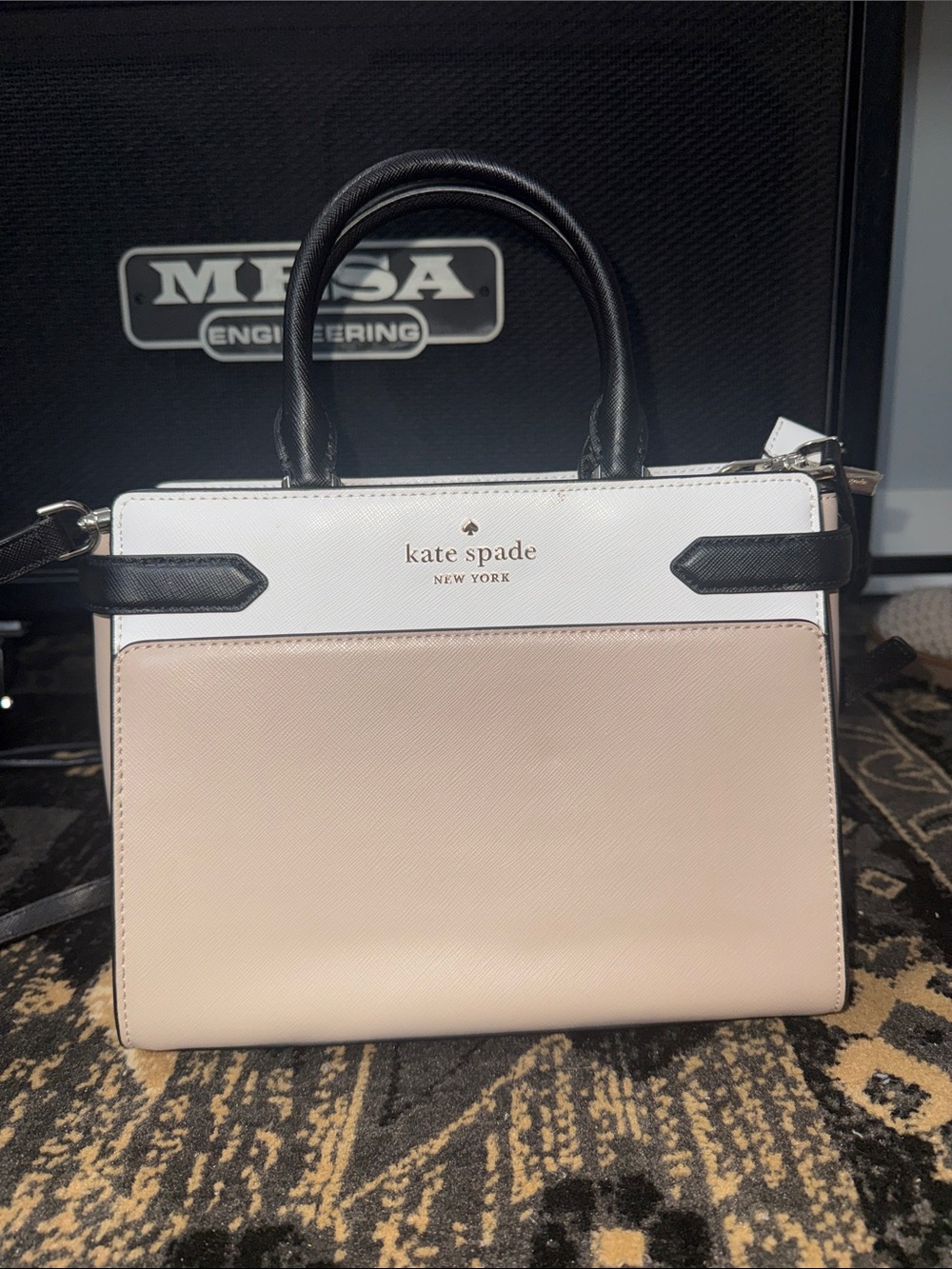 kate spade Two-Tone Blush, White & Black Satchel